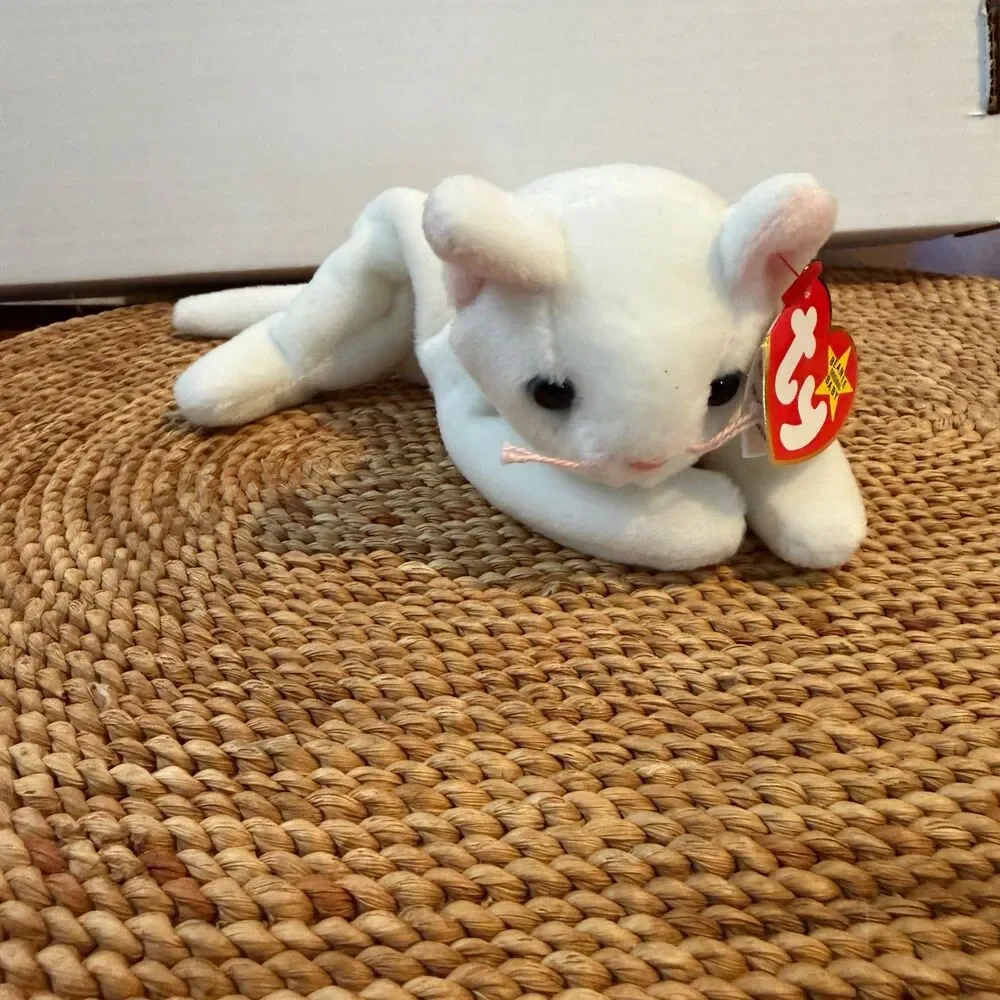 Ty Beanie Babies Lot of 3 Butch Dog Swirly Snail Flip Cat w/ Tags Plush Toy